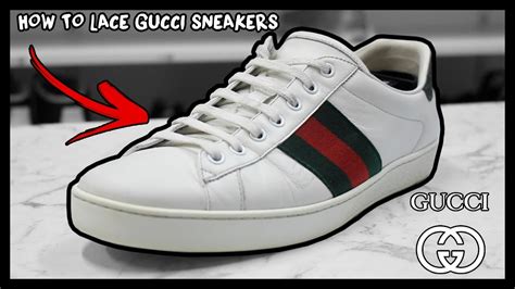 how long are gucci ace laces|HOW TO FACTORY LACE GUCCI ACE SNEAKERS THE RIGHT .